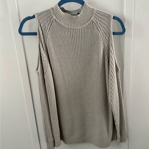 H&M Off-the-Shoulder Sweater in Light Gray